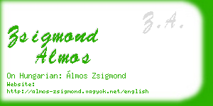 zsigmond almos business card