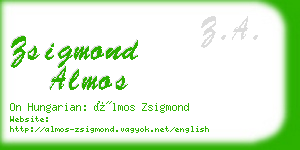 zsigmond almos business card